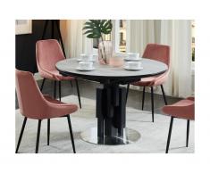 Tavolo da pranzo allungabile in MDF e Metallo Grigio -KALEA