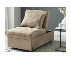 Poltrona letto in tessuto LESNA - Beige