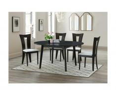 Set tavolo allungabile + 4 sedie in Faggio massello wengé -TIFFANY
