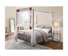 Letto matrimoniale a baldacchino 160 x 200 cm in Metallo stile ferro battuto - MARQUISE