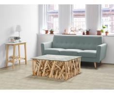 Tavolino in Vetro temperato e Teak Naturale - GAYANA