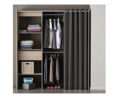 Armadio dressing estensibile KYLIAN - L 114/168 cm - Quercia spazzolata