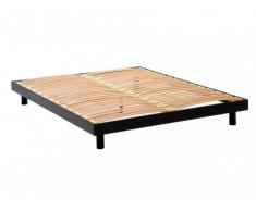 Rete con doghe OHIO nero - 160 x 200 cm