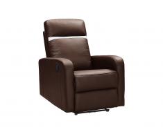 Poltrona relax elettrica in Pelle Marrone o fascia avorio - ABERDEEN