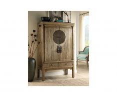Armadio SEMPLICEMENTE - 2 ante e 2 cassetti - L.105 cm - Legno d'olmo - Naturale