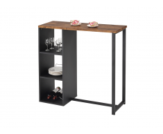 Mobile bar in Metallo e MDF e Piano effetto noce - MORENA
