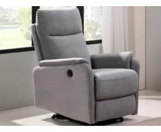 Poltrona relax elettrica in tessuto Grigio chiaro - ONESTI