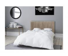Testiera letto pieghevole 160 cm in Velluto Beige - AMELA
