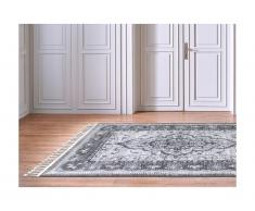 Tappeto orientale a frange 200 x 290 cm Beige e Grigio - KANPUR