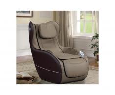 Poltrona massaggiante in similpelle beige - Opzione Bluetooth - ADRASTEE