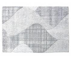 Tappeto intessuto a mano in lana ROOST - 160x230 cm - Grigio e avorio