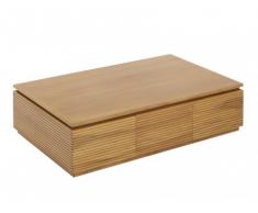 Tavolino LOFT II - 2 cassetti - Teak massello