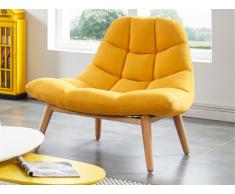 Poltrona design in tessuto - Colore: Giallo - KRIBI