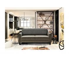 Divano 3 posti club in Similpelle effetto vintage Grigio - MARK
