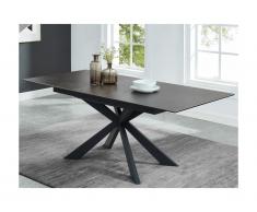 Tavolo da pranzo allungabile 6 a 8 posti in Ceramica e vetro temperato - ALVINA