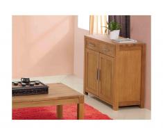 Credenza con 2 cassetti e 2 ante in Legno di quercia oliato - BROCELIANDE II