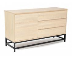 Credenza NEMIO - 1 anta e 3 cassetti - Colore: Quercia