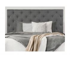 Testiera letto imbottita 140 cm Tessuto Grigio - NADRA