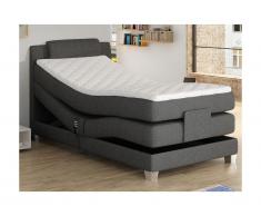 Set letto boxspring testata + reti relax elettriche + materasso + topper 100x200cm - CASTEL di PALACIO