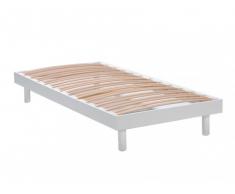 Rete con doghe OHIO bianco - 90 x 190 cm