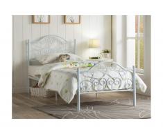 Letto singolo 90 x 190 cm in Metallo Bianco - LEYNA
