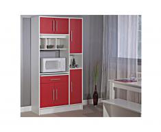 Credenza da cucina MADY - 5 ante e 1 cassetto - Rossa