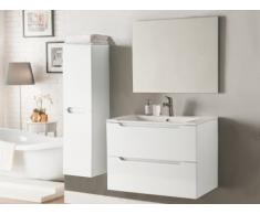 Set STEFANIE - mobile bagno e specchio - Laccato bianco