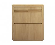 Credenza alta SYMPHONIE - 4 ante - Legno di quercia oliato