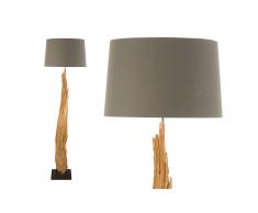 Lampadario VALGA in legno di mare - H.175 cm