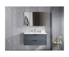Mobile per bagno Antracite + Lavabo + Armadietto bagno - NEO