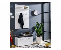 Guardaroba LEONEL - 2 ante e 1 scaffale - MDF - Bianco