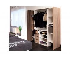 Set guardaroba estensibile + credenza Quercia e Tortora- EMERIC