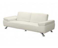 Divano a 3 posti in similpelle POLKA - Bianco