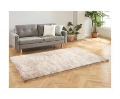 Tappeto shaggy DOLCE Tortora con riflessi beige - Poliestere - 200 x 290 cm