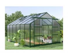 Serra da giardino in policarbonato de 13 m² KALIDA con perimetro - verde