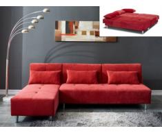 Divano letto angolare adattabile in microfibra MARLI II - Rosso