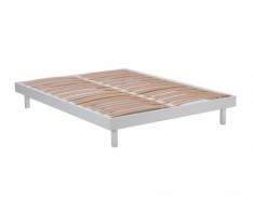 Rete con doghe OHIO bianco - 140 x 190 cm