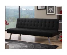 Divano letto clic-clac GUILLAUME in similpelle - Nero