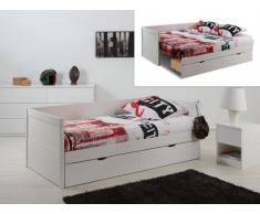 Letto a scomparsa divano ALFIERO - 90x190 cm - Laccato bianco