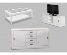 Pacchetto lungomare: Credenza, Mobile TV e Tavolino GUERANDE in Abete