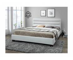 Letto matrimoniale alla francese 140 x 190 cm in Similpelle Bianco - FAUSTIN