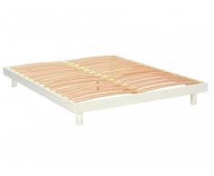 Rete con doghe OHIO bianco - 160 x 200 cm