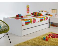 Letto a scomparsa DONOVAN - 90x190 cm - Laccato opaco bianco