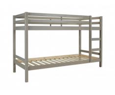 Letto a castello 2x90x200 cm in Abete massello Grigio - ANICET