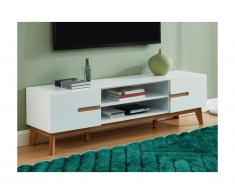 Mobile TV 2 ante e 2 nicchie MDF Bianco laccato - LAPONI