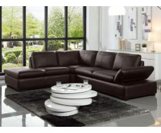 Divano angolare in pelle Marrone - Angolo a sinistra - ONYX II