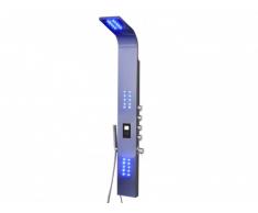 Colonna doccia balneoterapia termostatica a led CHAKRA IV - lettore MP3 e radio - 20x165 cm