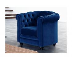 Poltrona in velluto CHESTERFIELD - Blu notte