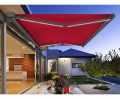Tenda a cassettone motorizzato a LED ASTROLA - rosso - 5 x 3m