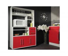 Mobiletto da cucina su ruote ASTRID - Colore rosso